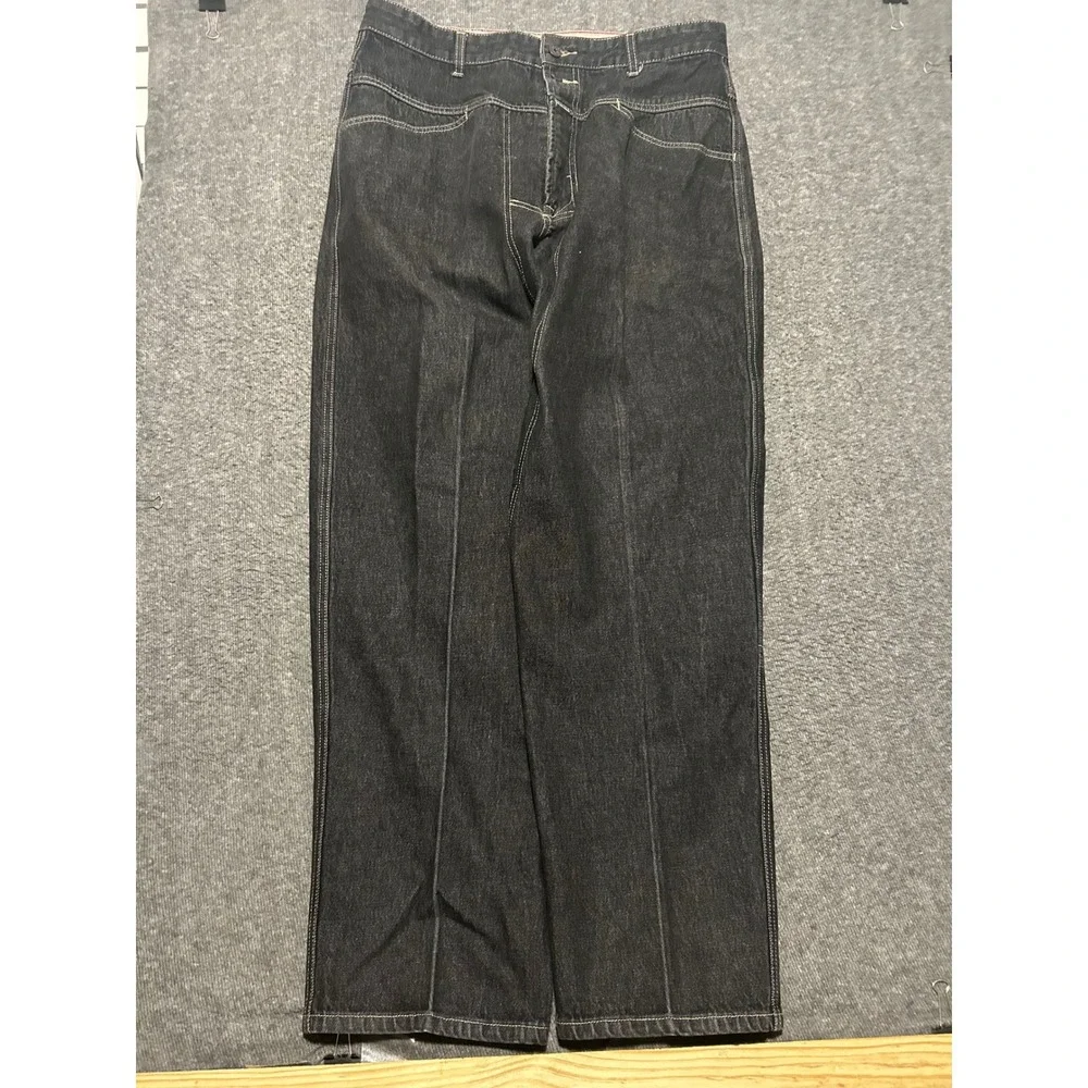 Marithe Francois girbaud jeans mens black baggy Y2K Fit 35X31.5 (tag 36) skater
